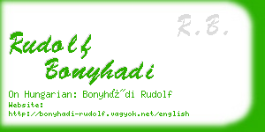 rudolf bonyhadi business card